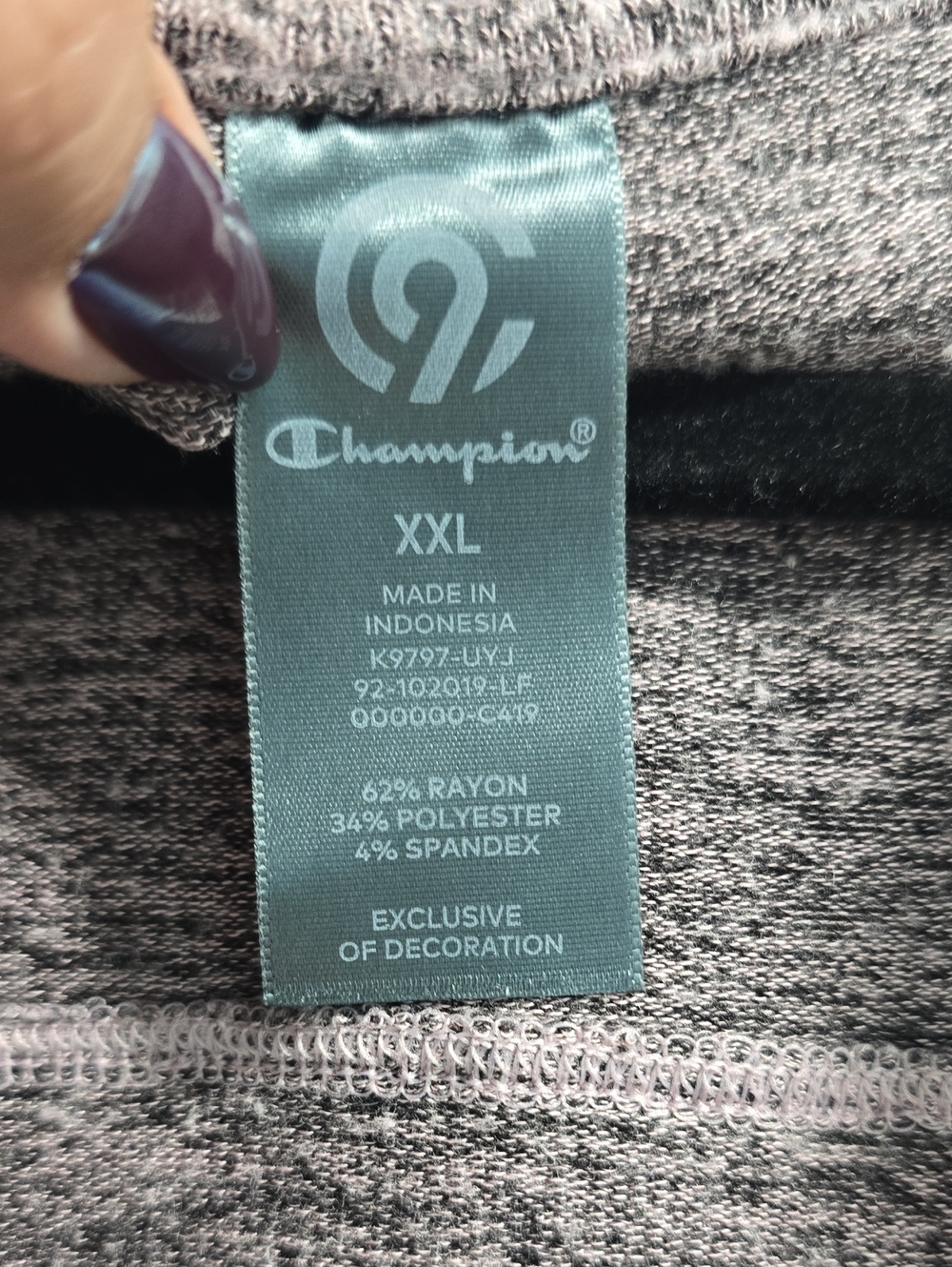 Champion Open-Front Hooded Cardigan - Heather Gray - Picture 6 of 8